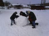 Postavil jsem sněhuláka ..