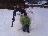 Postavil jsem sněhuláka ..